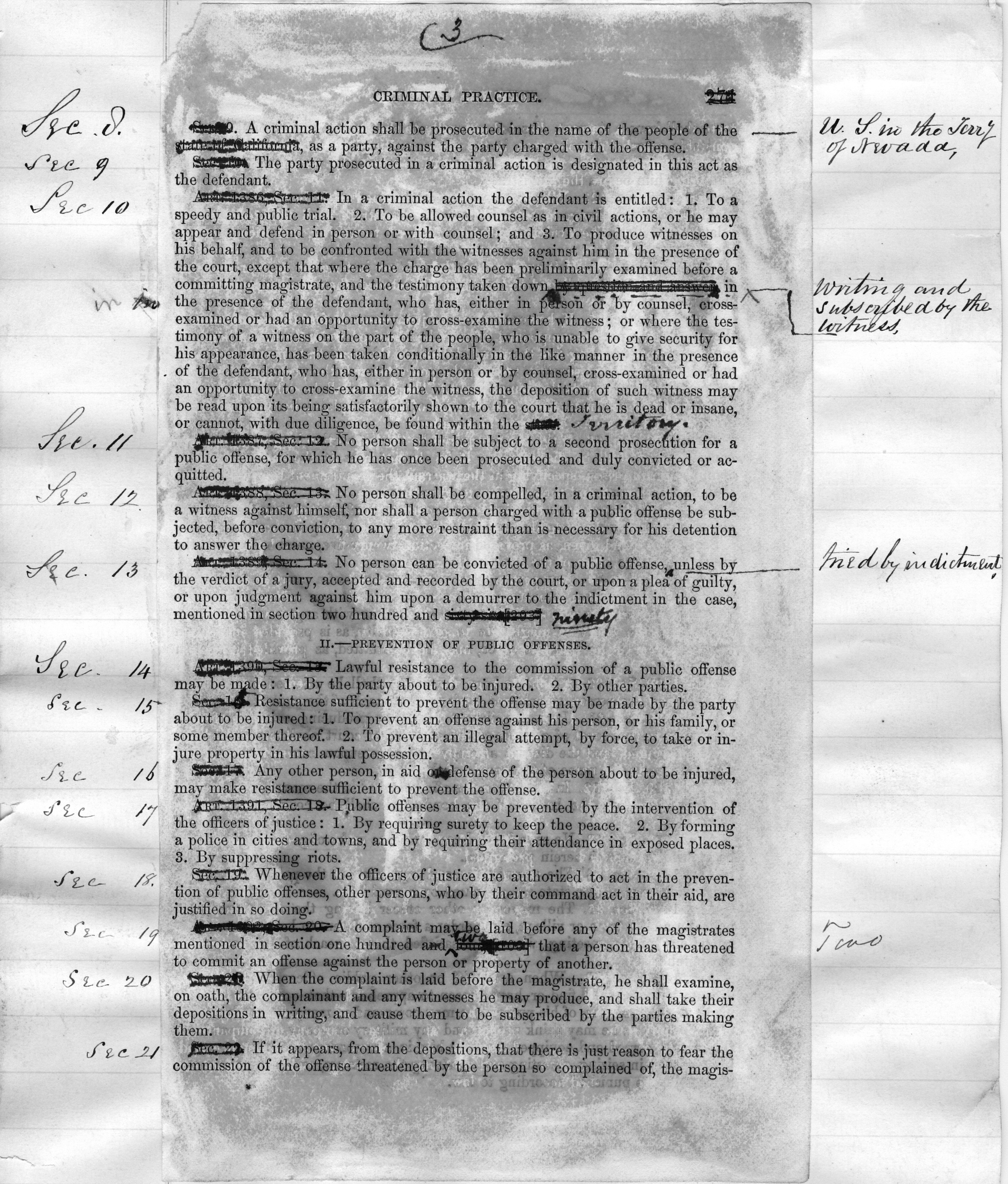 Detail from Council Bill 21, First Territorial Legislative Session (1861), Nevada State Library, Archives and Public Records.
